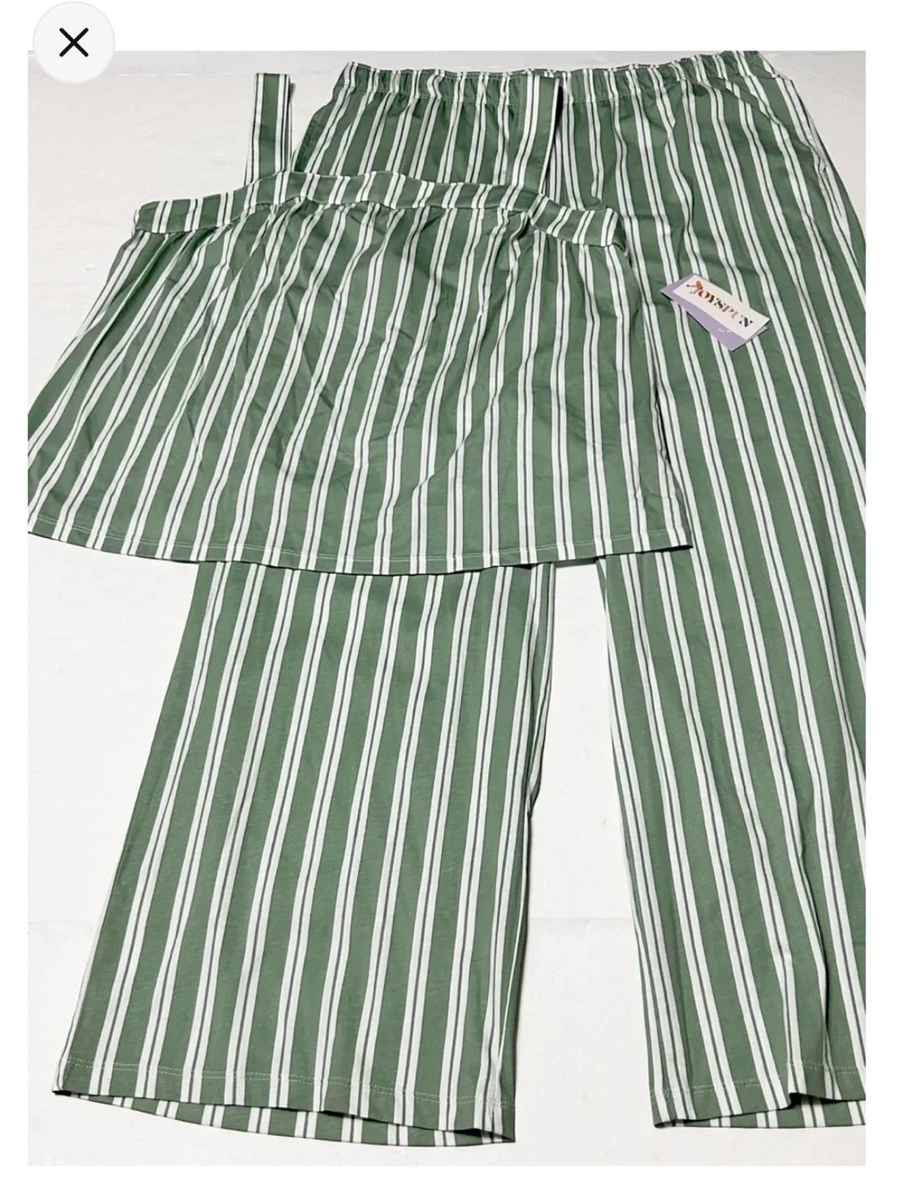 NWT! Joyspun Women's Wide Strap Cotton Tank Top & Pants Pajama Set, 2 Pc, Sz 2X - Picture 6 of 12